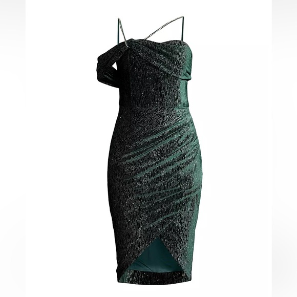 Lavish Alice Crystal-Strap Velvet Mini-Dress Size 6 NWT - Picture 2 of 6